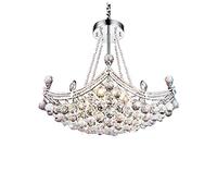 YRYRYW Flush Mount Led Ceiling Light Fixture For Dining Room Bathroom Bedroom Livingroom Pendant Lamp,E14 K9 Chandelier,Crystal Raindrop Chandelier Lighting-Silver 63 * 40cm Household faucets