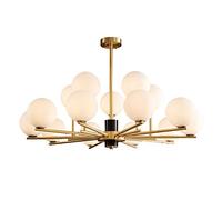 YRYRYW For Dining Room Bedroom Lights,Creative Nordic Lamps,G9 Full Copper Living Room Chandelier, Concise Magic Bean Molecular Chandelier-Copper 15 head Household faucets