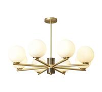 YRYRYW For Dining Room Bedroom Lights,Creative Nordic Lamps,G9 Full Copper Living Room Chandelier, Concise Magic Bean Molecular Chandelier-Copper 8 head Household faucets