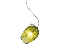 YRYRYW For Dining Table Bar Counter Cash Register Corridor Aisle Bedroom Bedside Lamp,E14 Nordic Dining Room Lamps, Concise Glass Chandelier-Green 15 * 18cm Household faucets