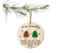 YRYRYW Friendship Christmas Tree Ornaments - 2D Acrylic Charm Decor,Decorative Holiday Ornament,for Home Decorators Festival Planners Front Door Office Wall Mantel Window Sill Household faucets