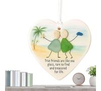 YRYRYW Friendship Ornaments - Acrylic Heart Friend Ornaments Decor - Cute Keepsake Timeless Decorations for Coworker Sisterhood Girls Office Home Door Window Birthday Christmas Household faucets