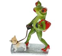 YRYRYW Frog Garden Statue Decorative Resin Figurine Walking Dog Outdoor Decor for Garden and Home Aesthetic for Desk and Shelf Unique for Friends and Family Household faucets