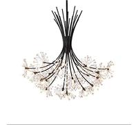 YRYRYW G4 Creative Warm Crystal Dandelion Chandelier Flush Mount During Light Firework Chandeliers Ceiling Light Fixtures For Living Room Bedroom Restaurant-Black. 19 head Household faucets