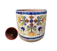 YRYRYW Hand-Painted Colorful Classical Planter Ceramic Plant PotLarge Flower PotFlowerpot Garden Balcony Decoration Bonsai Pot Rural Outdoor Courtyard Flowerpot Household faucets
