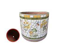YRYRYW Hand-Painted Colorful Classical Planter Ceramic Plant PotLarge Flower PotFlowerpot Garden Balcony Decoration Bonsai Pot Rural Outdoor Courtyard Flowerpot Household faucets
