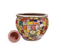 YRYRYW Hand-Painted Colorful Classical Planter Ceramic Plant PotLarge Flower PotFlowerpot Garden Balcony Decoration Bonsai Pot Rural Outdoor Courtyard Flowerpot Household faucets