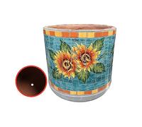 YRYRYW Hand-Painted Colorful Classical Planter Ceramic Plant PotLarge Flower PotFlowerpot Garden Balcony Decoration Bonsai Pot Rural Outdoor Courtyard Flowerpot Household faucets
