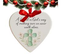 YRYRYW Heart Ornaments for Christmas Tree,Ceramic Romantic Crafts,Friendship Valentine Tree Decorations - for Soul Sisters Women Men Teacher Family Door Handle Desk Workplace Fireplace Bedroom