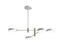 YRYRYW Home Living Room Bedroom Dining Lamp,Creative Personality Post- Chandelier,LED Nordic Living Room Chandelier-White and gold color change light 89 * 68cm Household faucets
