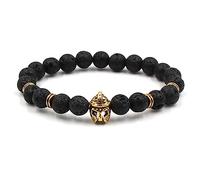 YRYRYW Jewellery Bracelet with Buddha Helmet Owl Pendant for Him and Her, Natural Stone Women's Yoga Bracelet, 8 mm, Great Gift Idea, Handmade - 19 cm Household faucets