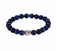 YRYRYW Jewellery Bracelets 8 mm Tiger's Eye with Buddha Pendant for Him and Her, Elastic Bracelet, Great Gift Idea - 19 cm Household faucets