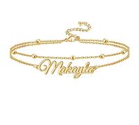 YRYRYW Jewellery Bracelets Adjustable 2 Layers with Name for Him and Her, Natural Stone Women's Yoga Bracelet, Great Gift Idea, Handmade Household faucets