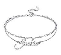 YRYRYW Jewellery Bracelets Adjustable 2 Layers with Name for Him and Her, Natural Stone Women's Yoga Bracelet, Great Gift Idea, Handmade Household faucets