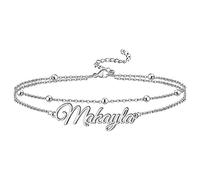 YRYRYW Jewellery Bracelets Adjustable 2 Layers with Name for Him and Her, Natural Stone Women's Yoga Bracelet, Great Gift Idea, Handmade Household faucets