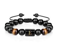 YRYRYW Jewellery Bracelets Agate Alphabet Braided for Him and Her, Real Natural Stones Chakra Bracelet 10 mm, Great Gift for Women Household faucets