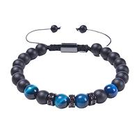 YRYRYW Jewellery Bracelets Tiger's Eye Woven Adjustable for Him and Her, Real Natural Stones, Elastic Bracelets 8 mm, Great Gift for Women - 30 cm Household faucets