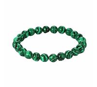 YRYRYW Jewellery Malachite Bracelet for Him and Her, Real Natural Stones, Elastic Bracelet, 10/12/14/6/8 mm, Gift for Men, Made of Real Natural Stones, 19 cm Household faucets