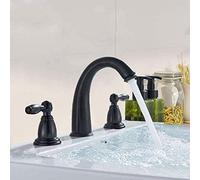 YRYRYW Kitchen Taps Faucet New Basin Faucet Dual Handle Three Holes Deck Mount Streamline Common Hot & Cold Mixer Tap Household faucets