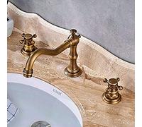 YRYRYW Kitchen Taps Kitchen Tap Faucet Long Spout Basin Faucet Double Crossed Handle Mixer Tap Antique Brass Finish Household faucets