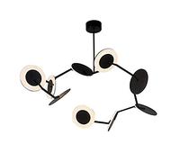 YRYRYW LED Chandelier Compact Disc Post Sputnik Chandelier Aluminum Cd Ceiling Light Fixture Adjustable Pendant Lighting Fixture For Bedroom Living Room-Black neutral light 9 head Household faucets