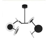 YRYRYW LED Chandelier Compact Disc Post Sputnik Chandelier Aluminum Cd Ceiling Light Fixture Adjustable Pendant Lighting Fixture For Bedroom Living Room-Black neutral light 6 head Household faucets