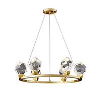 YRYRYW LED Full Copper Light Luxury Crystal Chandelier,Post- American Atmosphere Creative Chandelier,Living Room Dining Room Bedroom Light-A 6 Household faucets