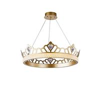 YRYRYW LED Nordic Fashion Chandelier,For Living Room Dining Room Bedroom Study,Personality Creative Light Luxury Crown Crystal Chandelier-Gold tricolor light 60 * 14cm Household faucets
