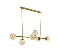 YRYRYW LED Nordic Strip Gypsophila Chandeliers,Postmodern Concise Molecular Chandeliers,Dining Room Bar Dining Room Lighting-The gold long plate is warm 100 * 120cm Household faucets
