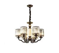 YRYRYW Light Luxury Creative Chandeliers,E14 American Crystal Chandelier,Dining Room Lights,Bedroom Lights,Household Lamps-Black. 6 head Household faucets