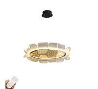 YRYRYW Light Luxury Dining Room Lamp,For Living Room Bedroom,Acrylic Petal Smart Lamp,LED Nordic Creative Chandelier-No aurora distraught 40 * 150cm Household faucets