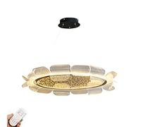 YRYRYW Light Luxury Dining Room Lamp,For Living Room Bedroom,Acrylic Petal Smart Lamp,LED Nordic Creative Chandelier-No aurora distraught 80 * 150cm Household faucets