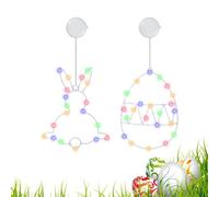 YRYRYW Lighted Easter Window Decorations,Lighted Signs Holiday Bunny Decorations | Bunny Egg Neon LED Sucker Lights Wall Window Decor for Easter Holiday Night Bedroom Household faucets