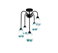 YRYRYW Living Room Dining Room Bedroom Room Study Bar Table Lamp,E27 Nordic Light Luxury Chandelier, Creative All-match Chandelier-The blue cover is facing down 50 * 67cm Household faucets