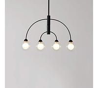 YRYRYW Living Room Lamp,G9 European Style Post- Chandelier,Home Bedroom Dining Room,Creative Revolving Chandelier-Black plus transparent in the 4 head Household faucets