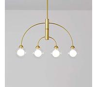 YRYRYW Living Room Lamp,G9 European Style Post- Chandelier,Home Bedroom Dining Room,Creative Revolving Chandelier-Gold plus transparent in the 4 head Household faucets