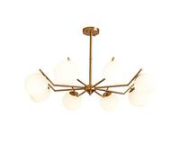 YRYRYW Living Room Light,E14 Nordic All Copper Molecular Chandelier, Concise Magic Bean Chandelier,Bedroom-Gold. 8 head Household faucets