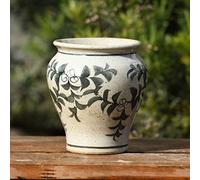 YRYRYW Meaty Flowerpot Round Mouth Creative Hand-painted Ceramic Flowerpot Desktop High Temperature Firing Blue And White Living Room Furnishings Household faucets