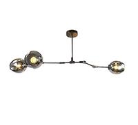 YRYRYW Molecular Chandelier,E27 Sputnik Chandelier,Mid Century During Lighting Adjustable Ceiling Light Fixture For Hallway Bar Kitchen Dining Room-Electroplating smoke grey lampshade 3 head