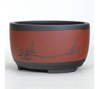 YRYRYW New Chinese Ceramic Flower Pots Colorful Vase Round Bonsai Pot Green Plant Drum-Shaped Garden Container Indoor Outdoor Decorative Decorate Household faucets