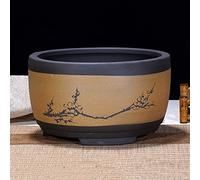 YRYRYW New Chinese Ceramic Flower Pots Colorful Vase Round Large Medium And Small Bonsai Pot Green Plant Drum-Shaped Garden Container Indoor Or Outdoor Decorative Decorate Household faucets