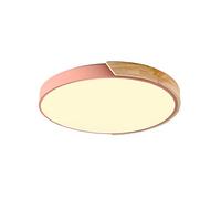 YRYRYW Promise Dimming LED Ceiling Light with Remote Control & Round Wood Art Shade Nordic Industrial Household faucets