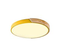 YRYRYW Promise Dimming LED Ceiling Light with Remote Control & Round Wood Art Shade Nordic Industrial Household faucets