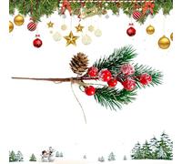 YRYRYW Red Berries Christmas Decor,Artificial Christmas Greenery Stems | Small Red Berry Fruit Branches, Festival Holiday Decoration for Background Fireplace Household faucets