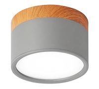 YRYRYW Retro Industrial Pendant Light Fixtures Nordic Industrial Wooden Downlight 3-color Dimming Decorative Ceiling Lamp For Home LED Flush Mount Ceiling Lighting Household faucets