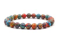 YRYRYW Schmuck Bracelets with Cross Pendant for Him and Her, Natural Stone Women's Yoga Bracelet, 8 mm, for Men and Women, 19 cm Household faucets