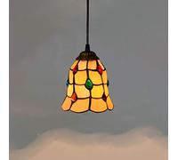YRYRYW Single Head Vintage Style Phoenix Beads Pendant Light Antique Stained Glass Ceiling Pendant Fixture 6 Inch Household faucets