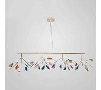 YRYRYW Sputnik Color Firefly Agate Stone Branch During Light,Adjustable Dining Room Hallway Bar Ceiling Light,G4 Postmodern Decoration Chandelier-Gold and colored agates 16 Household faucets
