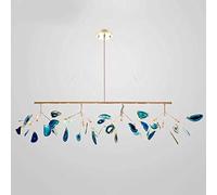 YRYRYW Sputnik Color Firefly Agate Stone Branch During Light,Adjustable Dining Room Hallway Bar Ceiling Light,G4 Postmodern Decoration Chandelier-Gold and blue agate 16 Household faucets