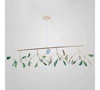 YRYRYW Sputnik Color Firefly Agate Stone Branch During Light,Adjustable Dining Room Hallway Bar Ceiling Light,G4 Postmodern Decoration Chandelier-Gold and green agates 16 Household faucets